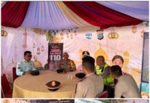 Kapolres Karo Terima Kunjungan Taruna Akpol yang Melaksanakan Cuti di Pos Pam Ops Ketupat Berastagi.