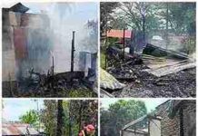 Lebaran Ketiga, Satu Unit Rumah di Desa Darussalam Kec.Panyabungan Terbakar