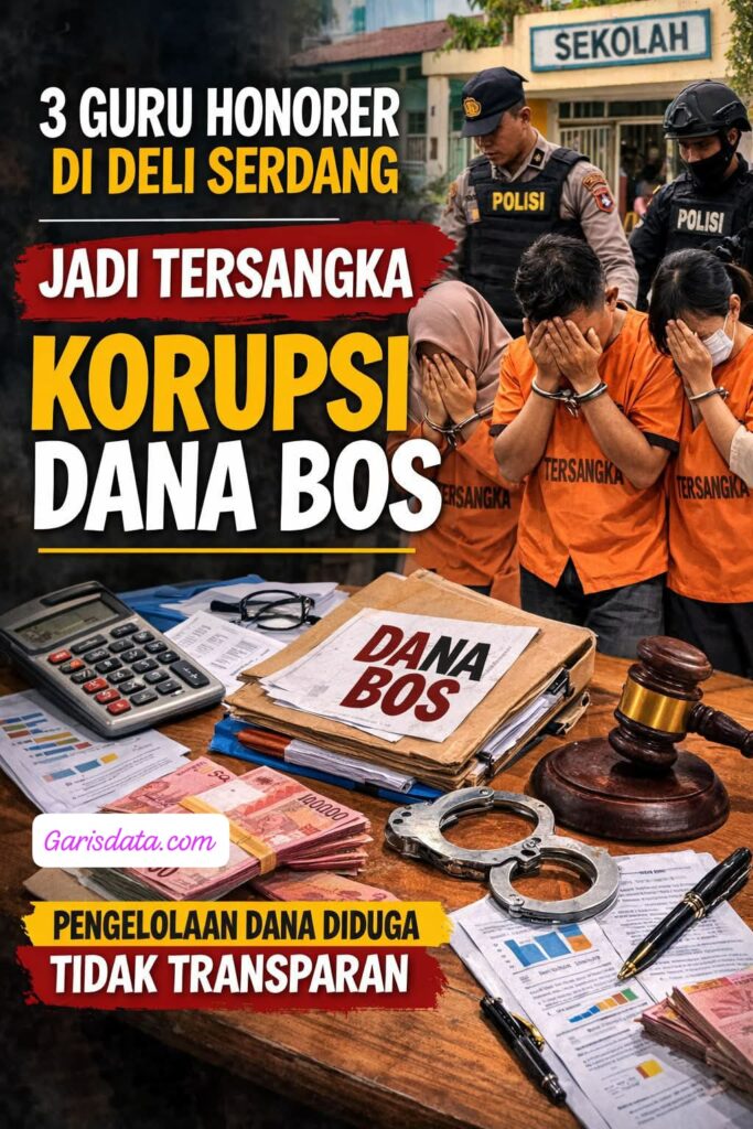 Dugaan Korupsi Dana BOS, Tiga Guru Honorer di Deli Serdang Ditahan