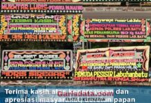 Deretan Karangan Bunga Dari Berbagai Kalangan Masyarakat, Sebagai Bentuk Apresiasi Untuk Polres Labuhan Batu.