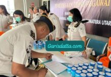 Lapas Kelas I Medan Gelar Tes Urine Mendadak, 128 Pegawai Dinyatakan Negatif