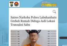 Satresnarkoba Polres Labuhanbatu Grebek Sebuah Rumah, Diduga Lokasi Transaksi Narkoba