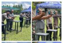 Kapolres Asahan Melakukan Kegiatan Latihan Menembak Bersama Forkopimda Kabupaten Asahan