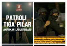 Patroli Gabungan Tiga Pilar Guna Antisipasi Tindakan Kriminal Di Labuhan Batu
