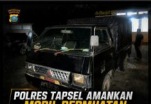 Polres Tapsel Amankan Mobil Bermuatan Ratusan Liter BBM Bersubsidi Di Paluta