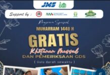 SAMBUT MUHARRAM 1448 H, PT JMS MUKA KUNING GELAR KHITANAN MASSAL DAN PEMERIKSAAN GULA DARAH GRATIS