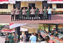 Perkuat Soliditas TNI-Polri, Kapolres Madina Sambut Kunjungan Silaturahmi Jajaran TNI