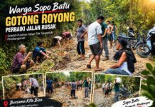 Puluhan Tahun Jalan Tak Tersentuh Pembangunan, Warga Sopo Batu Perbaiki Akses Secara Swadaya