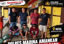 Paket Sabu 0,99 Gram di Loket Travel Natal, Tiga Pria Diamankan Polres Madina